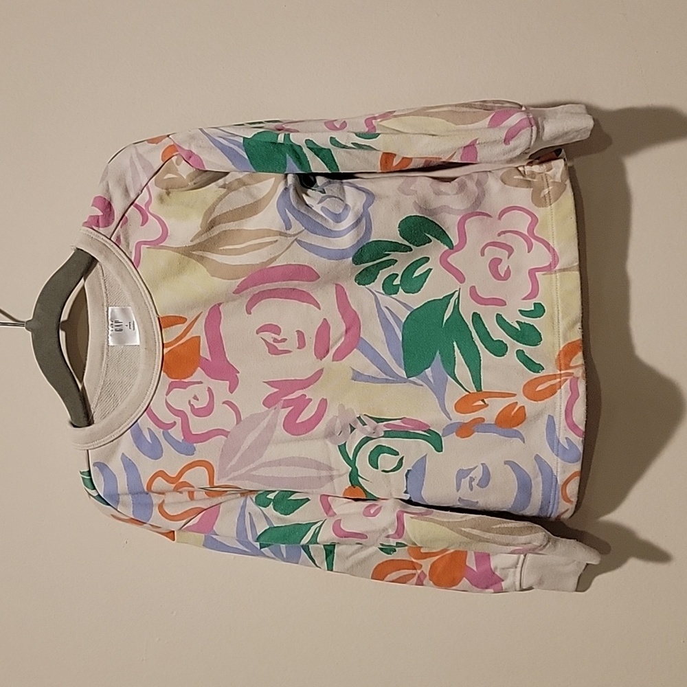 Baby gap floral sweatshirt crew size 4 toddler baby kids